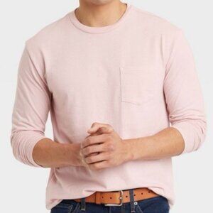 NEW Men's Long Sleeve Pocket T-Shirt - Goodfellow & Co™ Light Pink